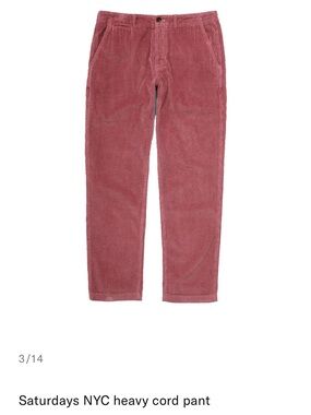 Saturdays New York City Corduroy Pants — Dusty Rose